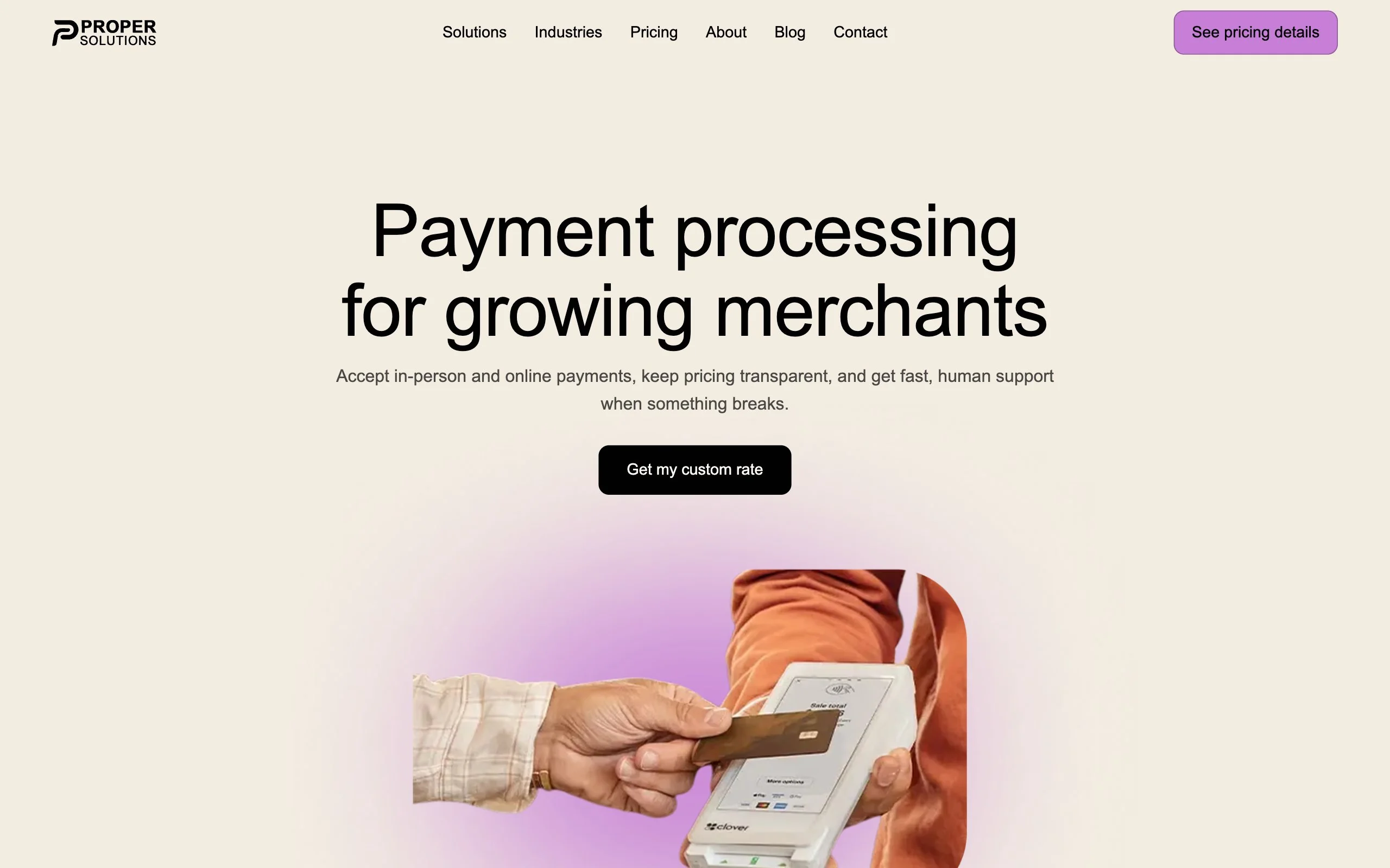 Proper Solutions homepage