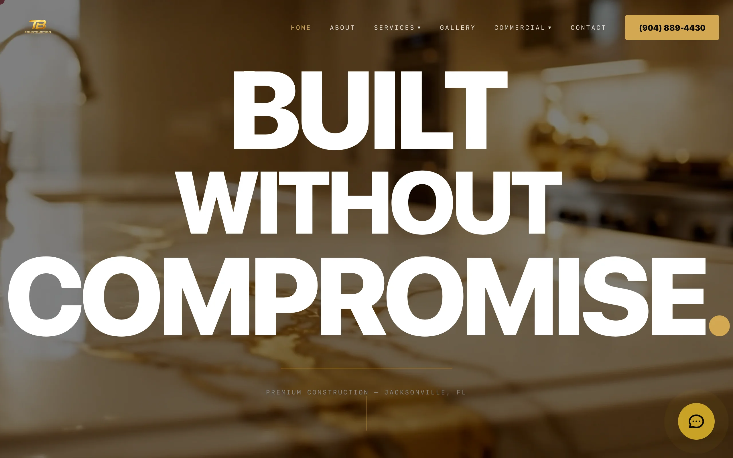 TB Construction homepage